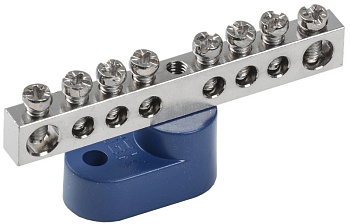 Шина N "ноль" на одном угловом изол. Ni ШНИ-6х9-8-У1-С IEK