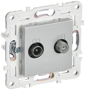 SKANDY Роз. двойная TV+SAT SK-A13S сереб. IEK SKANDY Роз. двойная TV+SAT SK-A13S сереб. IEK