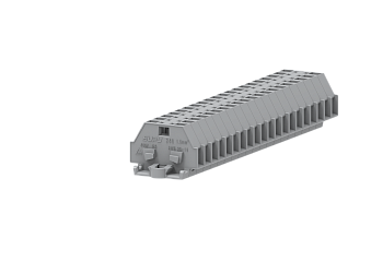 1-1 проходная клемма с боковым подключением с крепёжными фланцами серии 240, серая