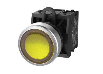Кноп. плоск. типа Серии TS2, с подсвет., желт.