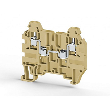 Клеммник 4-х выводной, 2,5 мм.кв., (бежевый); AVK 2,5 CC