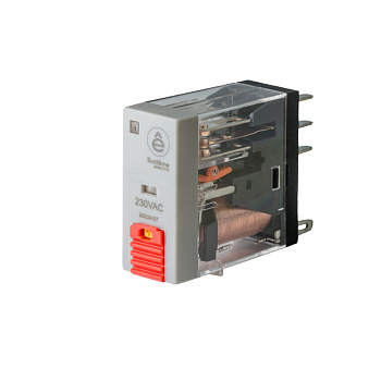 Реле 12A 1CO 230VAC тест кнопка LED