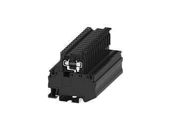 Клемма на DIN-рейку пружин. 4 мм2 2 конт. держ. предохран.