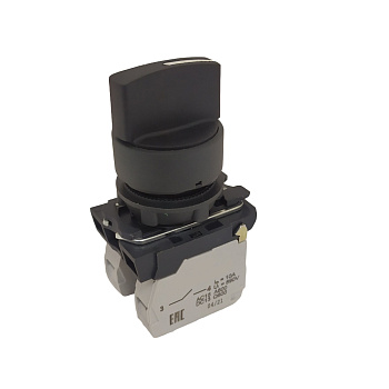 Переключатель КПЕ1131Р-черный-3но+1нз-ручка-фикс-2поз-IP40-КЭАЗ