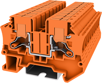 TPV6-2-OG Клемма TP 1-1 проходная боковой ввод Push-in, сеч.6мм2, оранж.