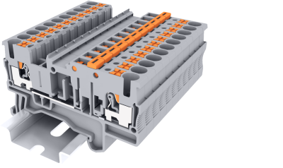 TPK2.5-2-GY Клемма TP 1-1 с ножевым размыкателем, Push-in, сеч. 2.5мм2, сер.
