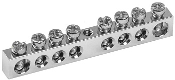 Шина PEN "земля-ноль" 6х9мм 8/1 Ni (8групп/креп. цен.) IEK