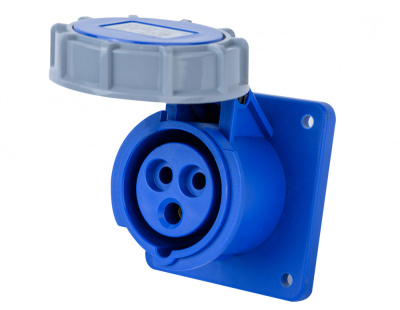 Розетка для скрытой проводки 2Р+РЕ 32А 220В IP67 РЩ-103