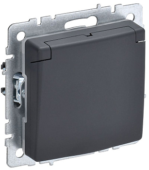 BRITE Роз. с з/к/ш с кр. 16А IP44 РСбш10-3-44-БрГ граф. IEK BRITE Роз. с з/к/ш с кр. 16А IP44 РСбш10-3-44-БрГ граф. IEK