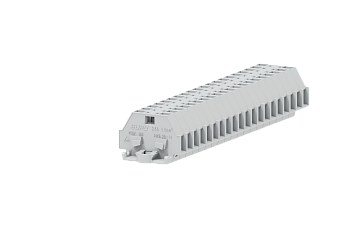 1-1 проходная клемма с боковым подключением с крепёжными фланцами серии 240, светло-серая