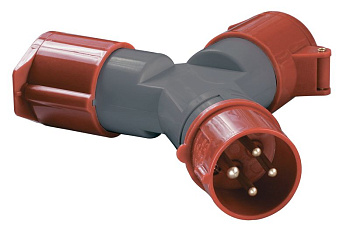 Адаптер двухлучевой TS1012-214 3Р+РЕ 16А 380В IP44 ИЭК