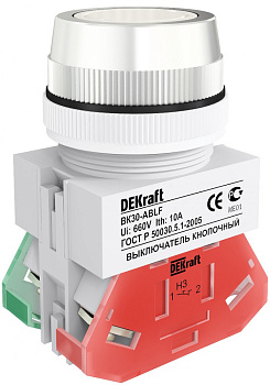 Выкл. кноп. ABLF D30 БЕЛЫЙ 220В ВK-30