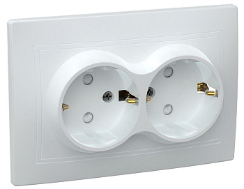 РСш12-3-КБ Роз. 2мес. с з/к с з/ш 16А кер. КВАРТА бел. IEK