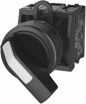 Переключатель серии TS2, длинный, 3-х позиционный, без самовозврата, чёрн.