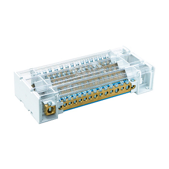 Блок распределительный на DIN рейку с выносной клеммой 4р 160А, 11х7мм 2х8мм  2х9мм 1х12мм