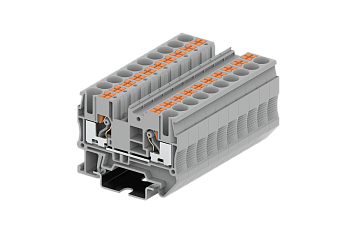 TP6-2-GY Клемма TP 1-1 проходная Push-in, сеч.6мм2, сер.