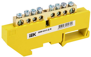 Шина PE "земля" на DIN-изол ШНИ-6х9-8-Д-Ж ИЭК