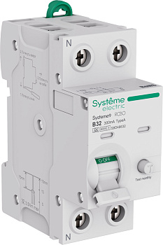 Systeme9 Авт. выкл. диф. тока (АВДТ) 1P+N B 32A 6kA 300мА Тип-A 230В