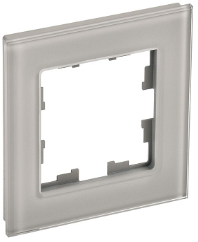 BRITE Рамка 1-мест. РУ-1-2-БрД стекло дым. IEK