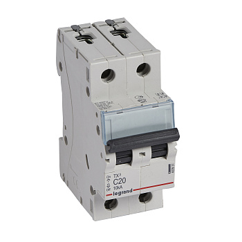 Автоматический выключатель TX3 C20A 2П 6000/10kA