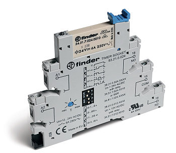 Интерфейсный модуль, твердотельное реле с таймером (мультифункциональные: AI,DI,GI,SW); выход 6A (24В DС); питание 24В АС/DC; категория защиты IP20; винтовые клеммы