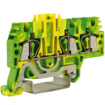 HTE.2/1+2(Ex), зажим для заземления, 1 ввод/2 вывода, 2,5 кв.мм желто-зеленый HTE.2/1+2(Ex), зажим для заземления, 1 ввод/2 вывода, 2,5 кв.мм желто-зеленый