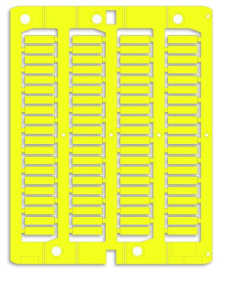 Маркировка для провода, жесткая, для трубочек. 4х15мм. Желтая