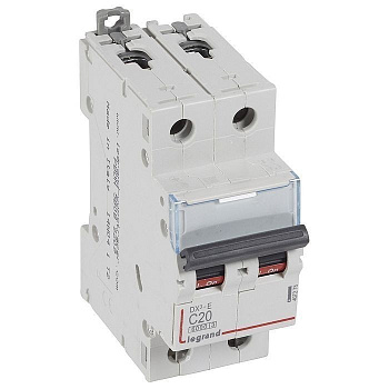 Автоматический выключатель DX3-E C20 2П 6000/6kA