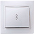 ВСп10-1-0-КБ Выключатель 1кл проход. 10А КВАРТА белый IEK
