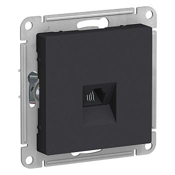 ATLASDESIGN РОЗЕТКА телефонная RJ11, механизм, КАРБОН