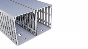 Перфорированный короб с крышкой, 60x80 (ШxВ) Серый; SWD  60X80