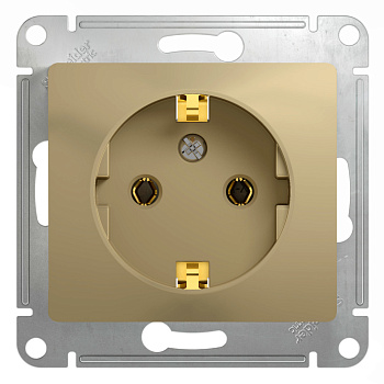 GLOSSA РОЗЕТКА с заземлением, 16А, механизм, ТИТАН