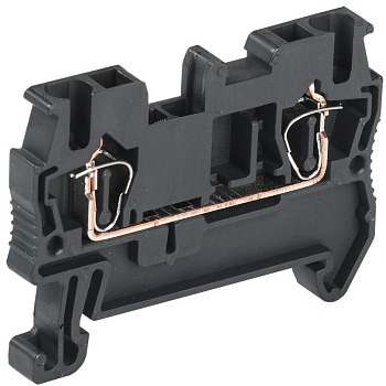 Клемма пружинная КПИ 2в-2,5 31А черный IEK