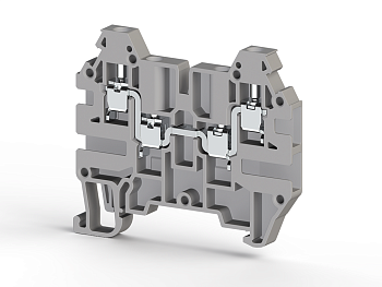 Клеммник 4-х выводной, 2,5 мм.кв., (серый); AVK 2,5 CC