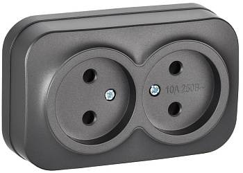 GLORY Роз. 2-я без з/к/ш о/у 10А РС22-2-ХСм сталь м. IEK