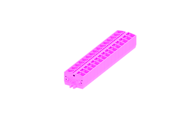 254339 Клемма TB 2-2 проходная фронт. подключение с крепеж. фланцами, сеч. 2.5мм2, розов.