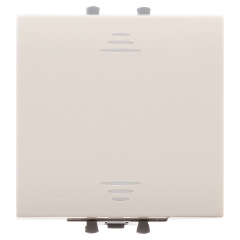 Выключатель одноклавишный модульный, "Avanti", "Ванильная дымка", 2 модуля