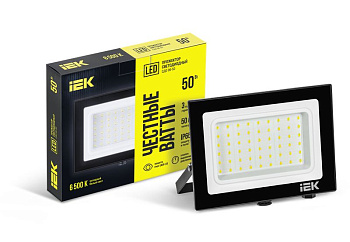 Прожектор СДО 06-50 светодиодный черный IP65 6500 K 220В IEK